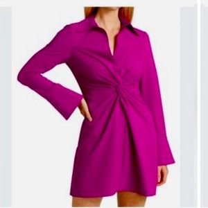 Cinq a Sept Mckenna Knot Front Dress Sz 4 petunia